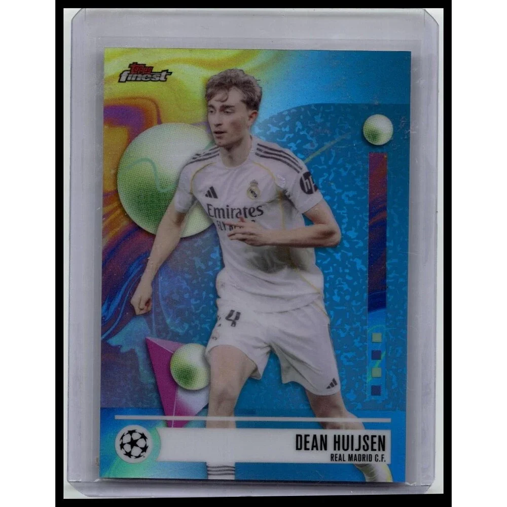 2025-26 Finest UEFA Dean Huijsen #118 Real Madrid CF Oil Spill Refractor
